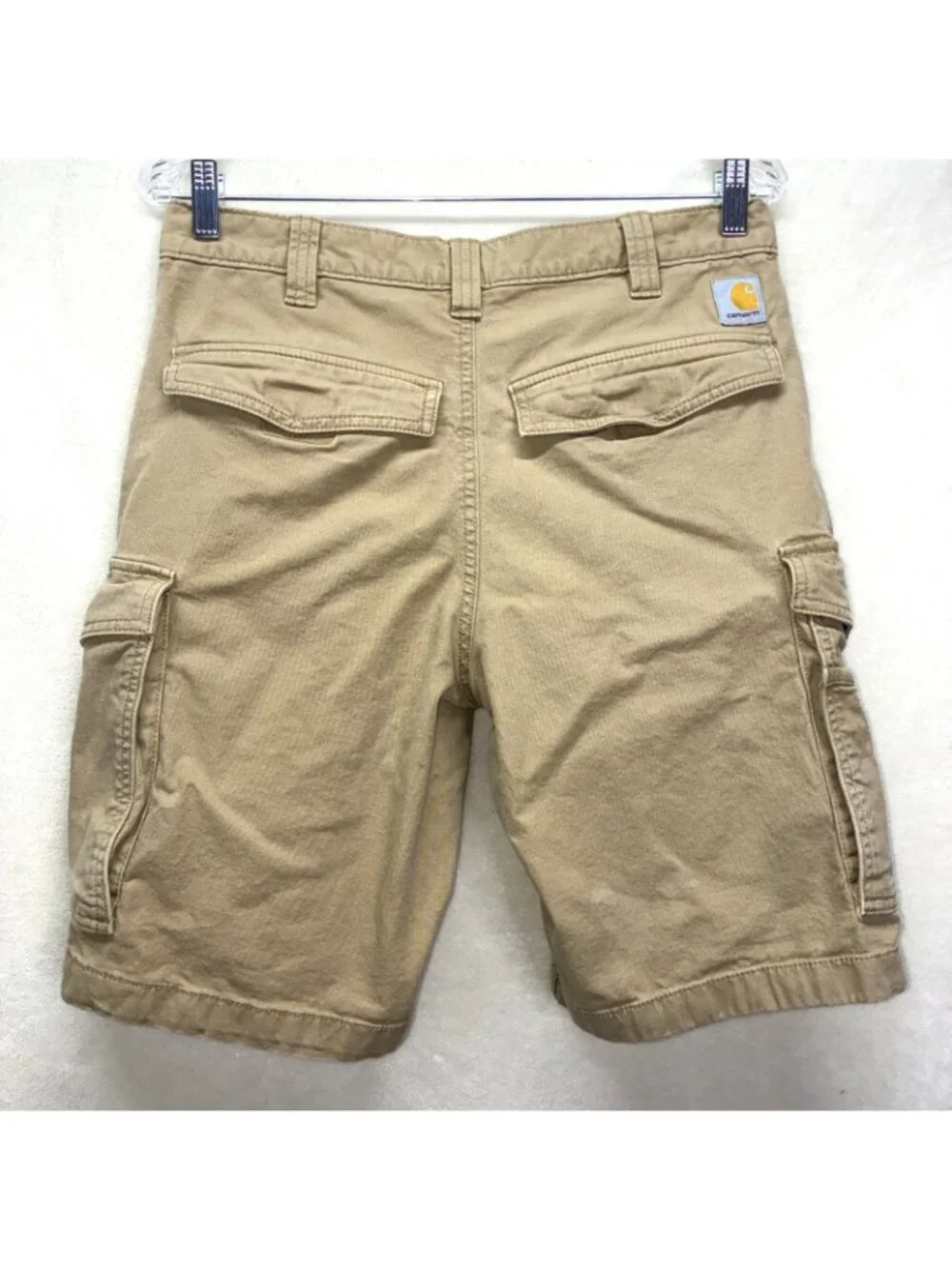 Carhartt RipStop Relaxed Fit Cargo Shorts Khaki Utility Workwear Men 32 #b